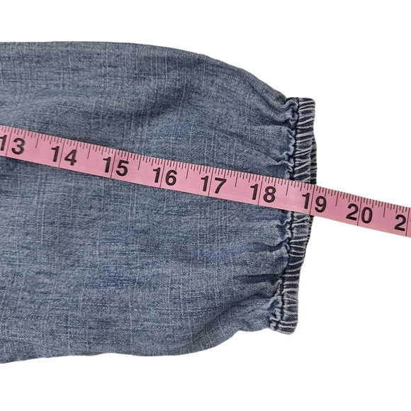 Ruff Hewn Large Blue 100% Cotton Lightweight Denim Pullover Tunic Top - Picture 9 of 10